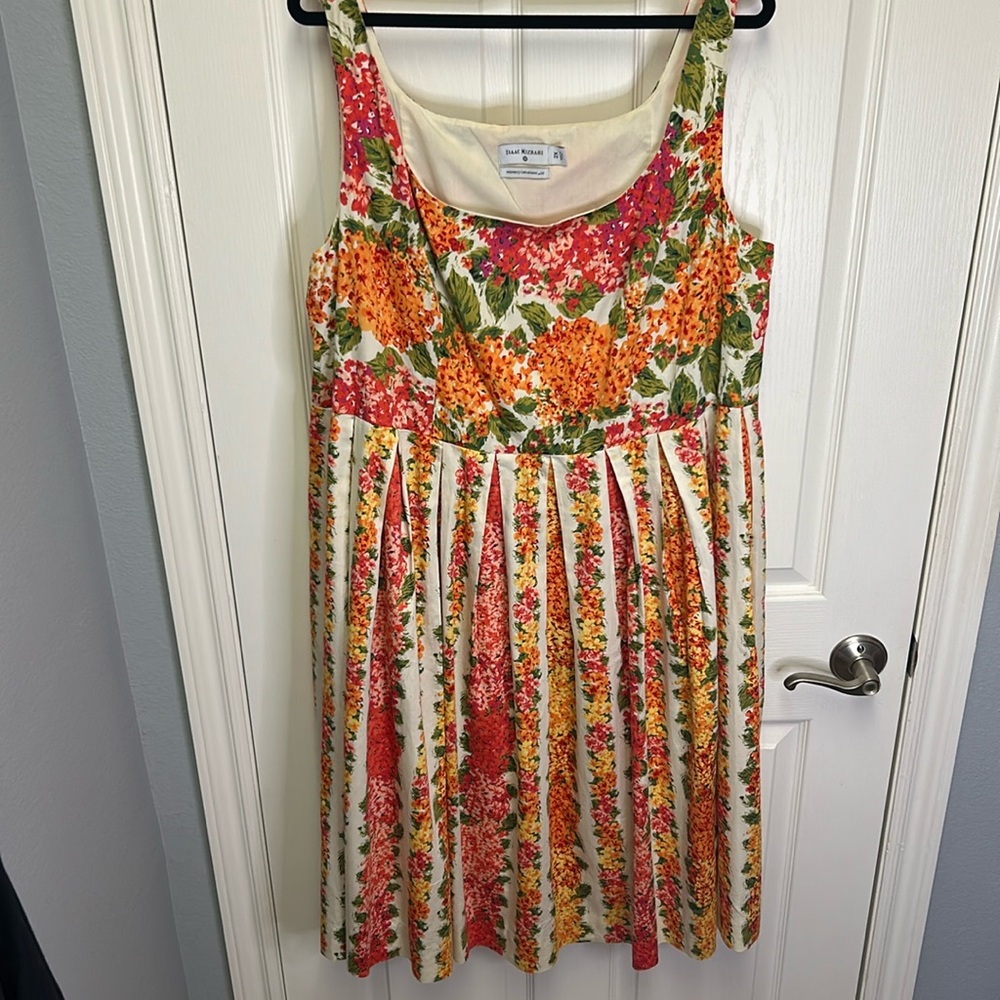 🧡💛Isaac Mizrahi xTarget Floral Pleated Garden Dress w/ Pockets Size 2X🩷💚